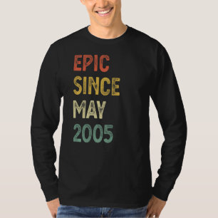 Camiseta Epic Desde Maio De 2005, 17 Anos, 17 Anos, Anivers
