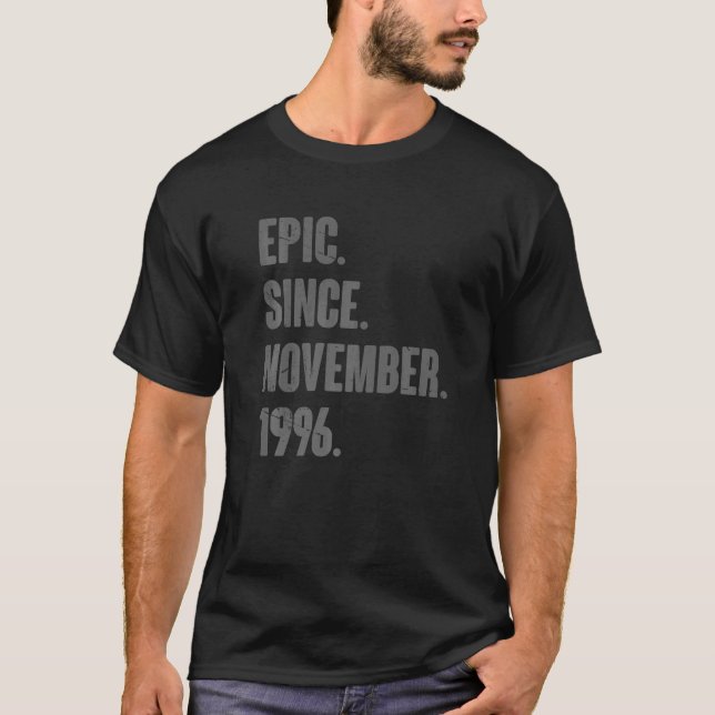 Camiseta Epic Desde Novembro De 1996 26 Anos 26 Anos Aniver (Frente)