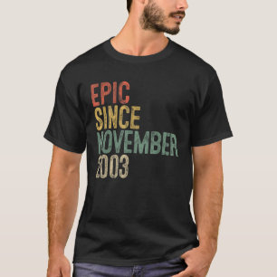 Camiseta Epic Desde novembro de 2003 18º Aniversário Presen