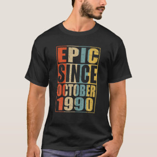 Camiseta Epic Desde Outubro De 1990 aniversário de 30 anos 