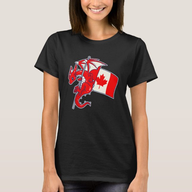 Camiseta Epic Dragon com bandeira canadense (Frente)