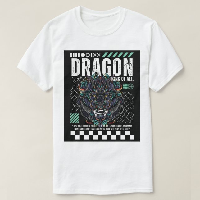 Camiseta Epic Dragon Graphic T-Shirt Design (Frente do Design)