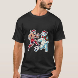 Camiseta Epic Duel: Santa Claus vs. Polar Bear on the Socce