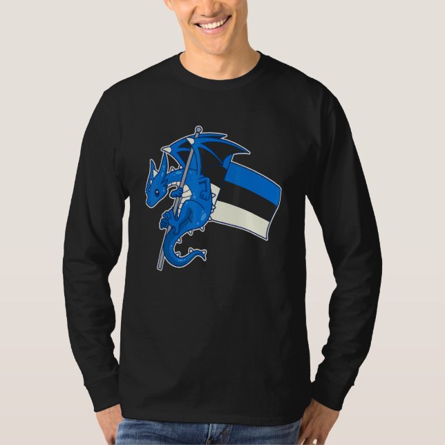 Camiseta Epic Estonian Dragon  Proud Estonia Flag (Frente)