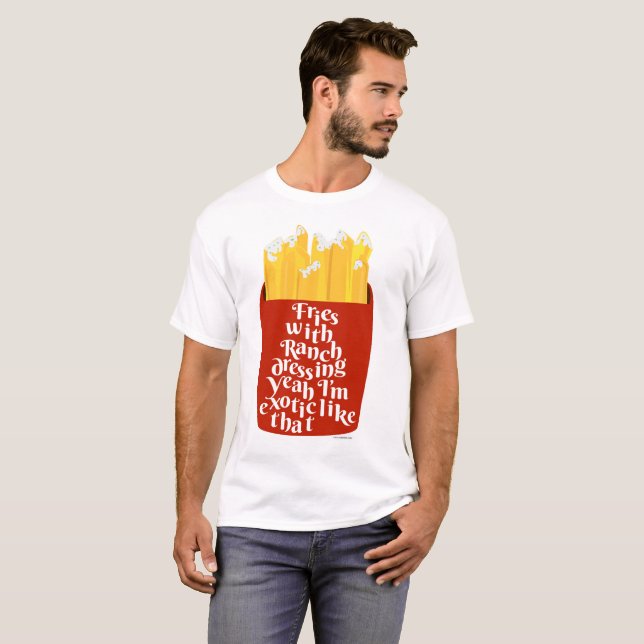 Camiseta Epic Fries Com Slogan Ranch (Frente Completa)