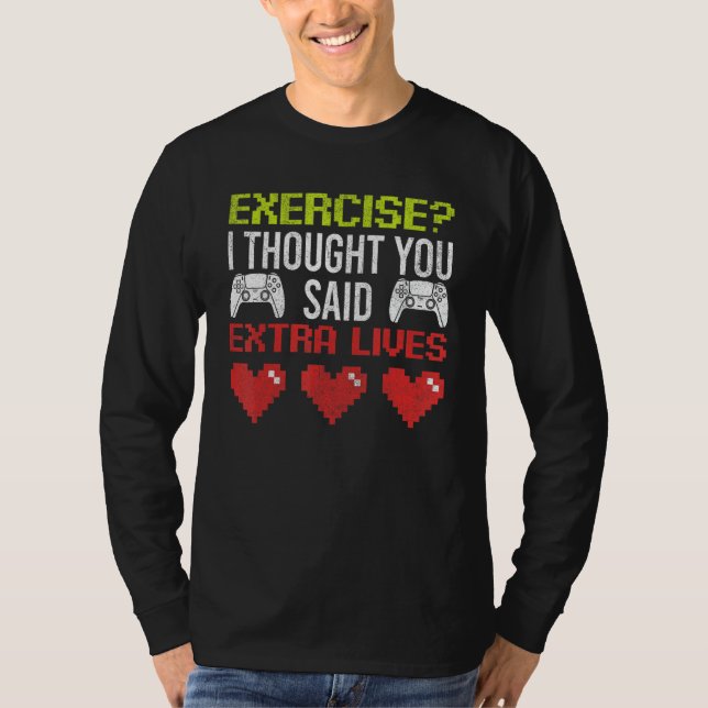 Camiseta Epic Gamer  Men Boy Tought You Said Extra Lives Ga (Frente)