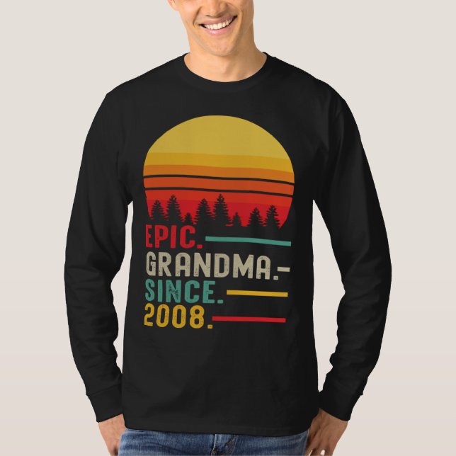 Camiseta Epic Grandma Since 2008 Happy Mothers Day (Frente)