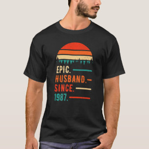 Camiseta Epic Husband Desde 1987 35 Anos 35 Casamento Anni