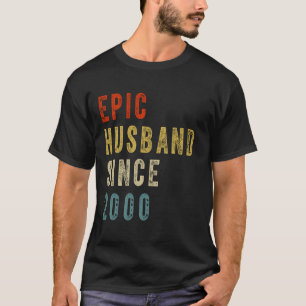 Camiseta Epic Husband desde 2000 Casal 24 Annive de casamen
