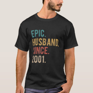 Camiseta Epic Husband Desde 2001 - 21Ruas Casando Aniversár