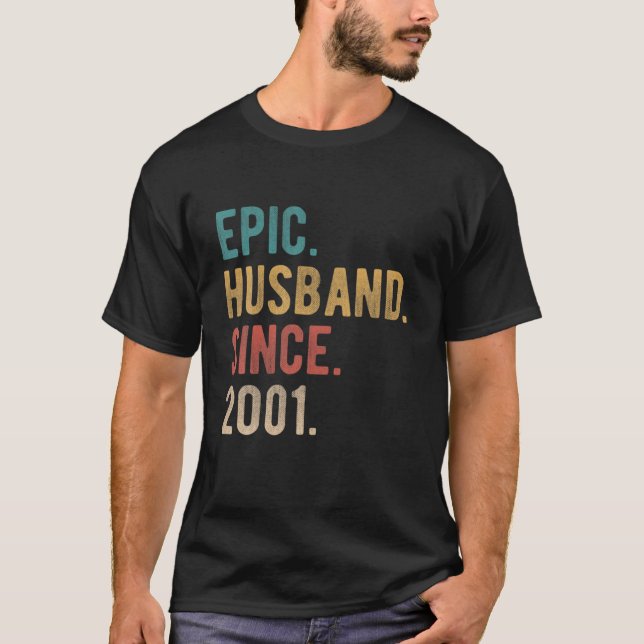 Camiseta Epic Husband Desde 2001 - 21Ruas Casando Aniversár (Frente)