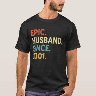 Camiseta Epic Husband Desde 2001 21ruas Casando Aniversário
