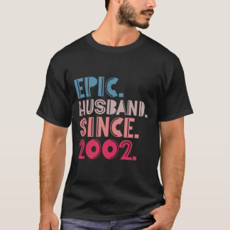 Camiseta Epic Husband Desde 2002 20 Casamento Aniversário R