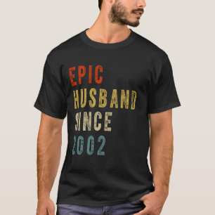 Camiseta Epic Husband desde 2002 Casal 22ª Annive de casame