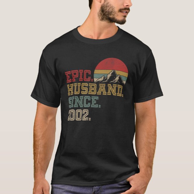 Camiseta Epic Husband Desde 2002 Retro Graphic Legal 20 An (Frente)