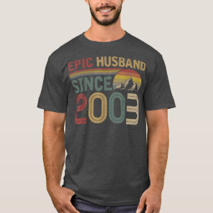 Camiseta Epic Husband Desde 2003 19º Aniversário do Casamen