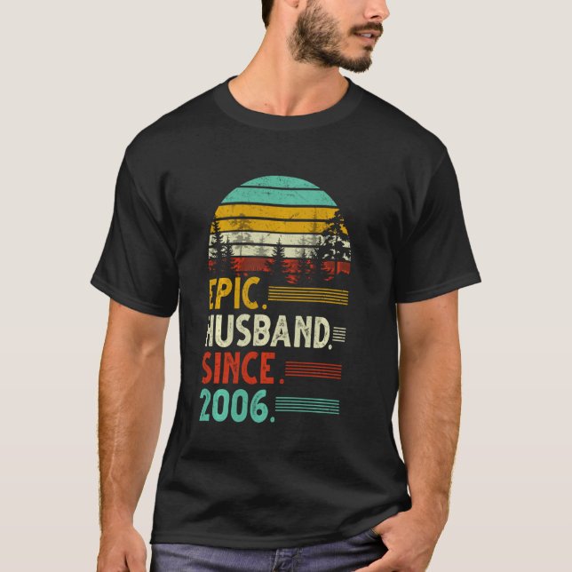 Camiseta Epic Husband Desde 2006, Aniversário de Casamento  (Frente)