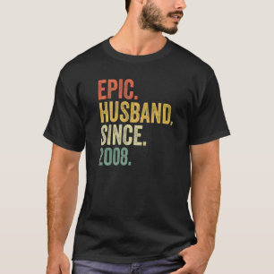 Camiseta Epic Husband Desde 2008 15 Anos De Casamento De 15