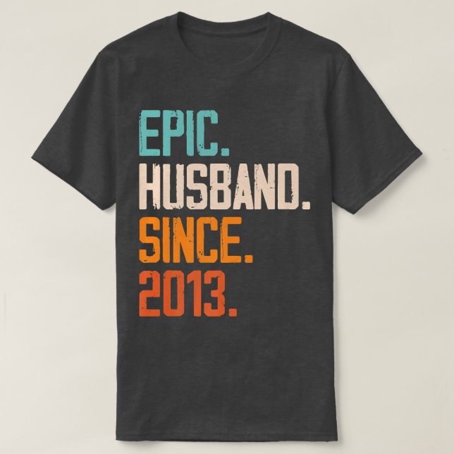 Camiseta Epic Husband Desde 2013, Casal Da Família (Frente do Design)