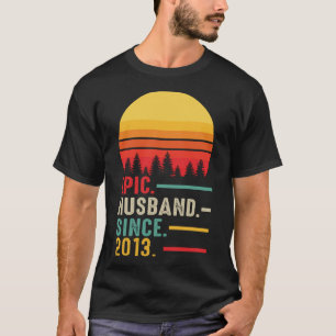 Camiseta Epic Husband Desde 2013 Feliz Aniversário