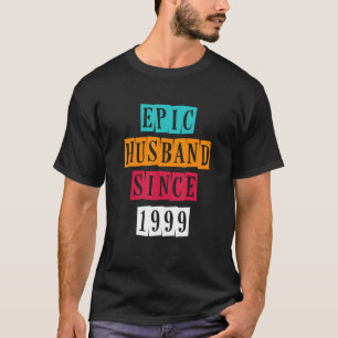 Camiseta Epic Husband Since 1999 23 Wedding Anniversary Vi