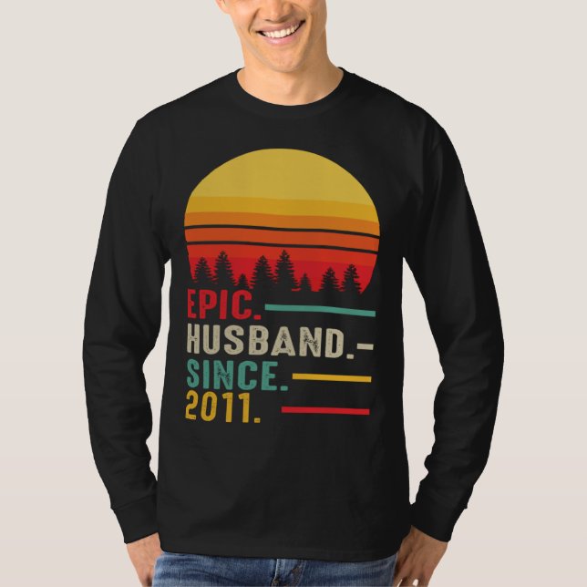 Camiseta Epic Husband Since 2011 Happy Anniversary (Frente)
