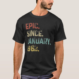 Camiseta Epic Incrível De 61 Anos Desde Janeiro De 1962 61r