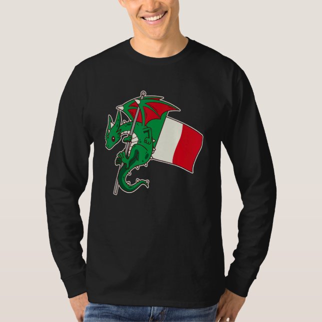 Camiseta Epic Italian Dragon Proud Italy Flag (Frente)
