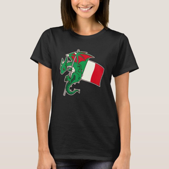 Camiseta Epic Italian Dragon Proud Italy Flag (Frente)