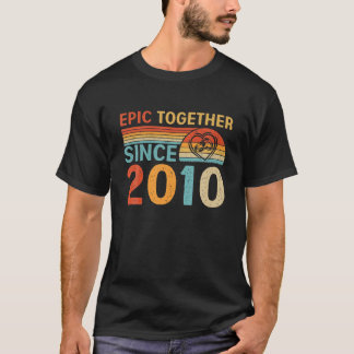 Camiseta Epic Juntos Desde 2010 Casal Anniver Engraçado
