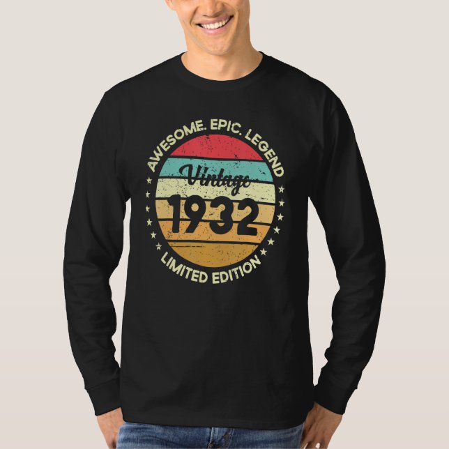 Camiseta Epic Legend Vintage incrível 1932 (Frente)