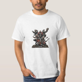 Camiseta Epic Metal Banda Art com Tema de Fantasia Escura
