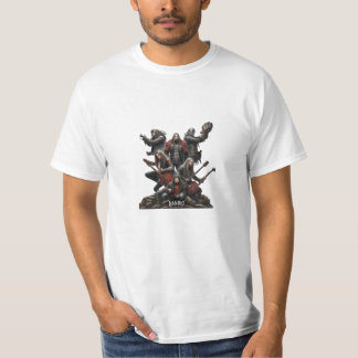 Camiseta Epic Metal Banda Art com Tema de Fantasia Escura