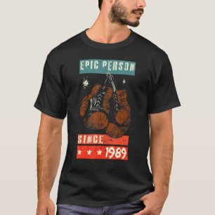 Camiseta Epic Pessoa Desde 1989 Aniversário De Luvas De Box