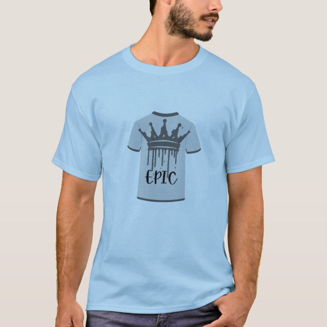 Camiseta "Epic Royalty" Coroa e Grunge Art T-Shirt (Frente)