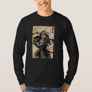 Camiseta Epic Samurai Cat Warrior Ink Art