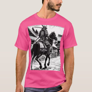 Camiseta Epic Samurai Rider Impressão de Arte de Manga
