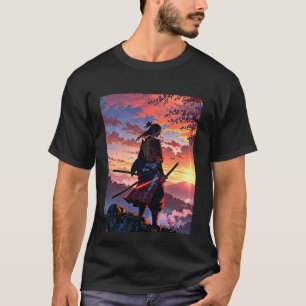 Camiseta Epic Samurai Warrior T-Shirt Design - Estilo de An