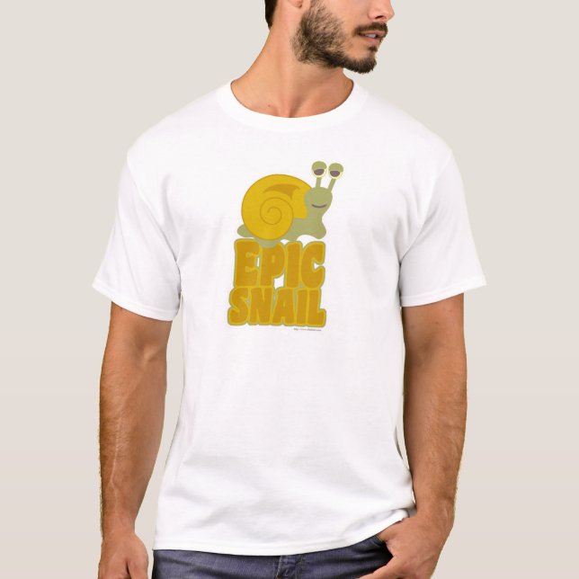 Camiseta Epic Snail Engraçado Cartoon Mollusco Arte Animal (Frente)