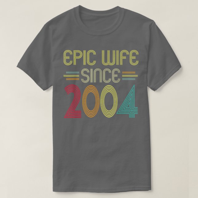 Camiseta Epic Wife Since 2004  Her 18th Wedding Anniversary (Frente do Design)