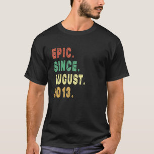 Camiseta Épica de 9 anos desde agosto de 2013 9º aniversári
