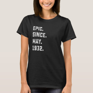 Camiseta Épica De Aniversário De 90 Desde Maio De 1932 90 A