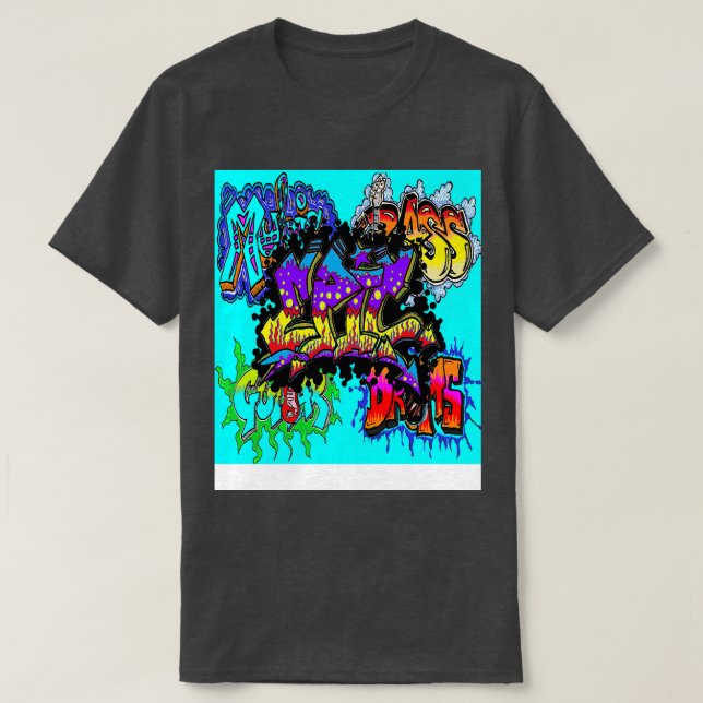 Camiseta épico azul do grafite (Frente do Design)