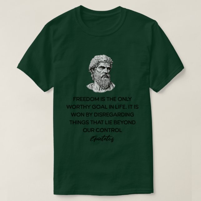 Camiseta Epictetus Stoicism cita TShirt (Frente do Design)