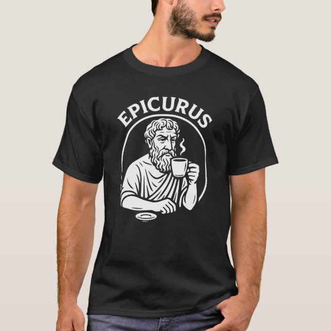 Camiseta Epicurus Cup Philosophy Tee (Frente)
