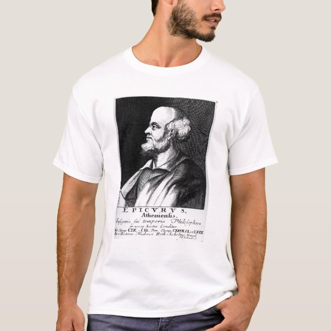 Camiseta Epicurus, gravado por Johann Fredrich Schmidt (Frente)