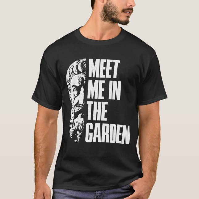Camiseta Epicurus Me Encontraram No Hedonista Do Jardim (Frente)