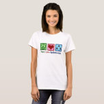 Camiseta Epidemiologia do amor da paz - epidemiologista<br><div class="desc">T-shirt da epidemiologia do amor da paz. Um design bonito do epidemiologista para alguém em uma ocupação médica para estudar a propagação e a prevenção da doença.</div>
