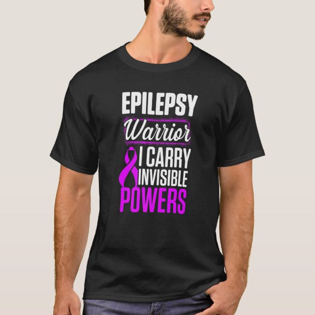Camiseta Epilepsia Carregar de consciência Extrovertido pel (Frente)