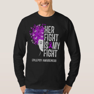 Camiseta Epilepsia Conscientista Sua Luta É Minha Luta Roxa